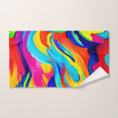 Flux de couleurs Abstrait dynamique (Serviette à main)