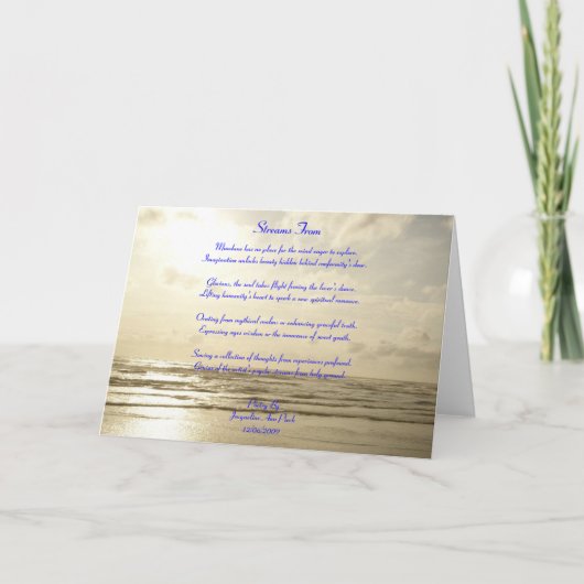 Flux De La Carte De Voeux De Poésie (Devant)