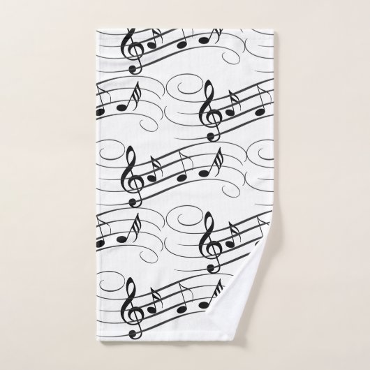 Flux de notes musicales (Serviette à main)