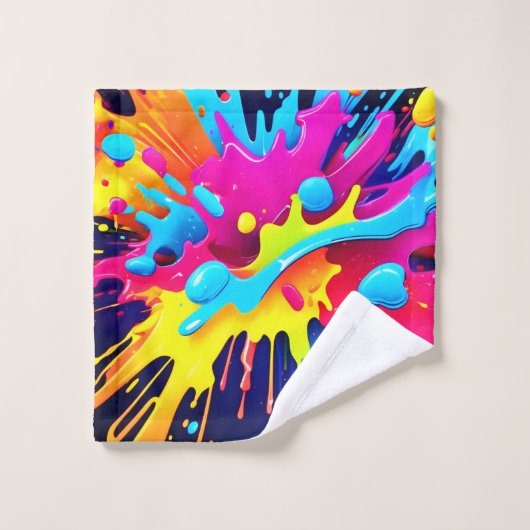 Flux de peinture fluorescents dynamiques (Gant de toilette)