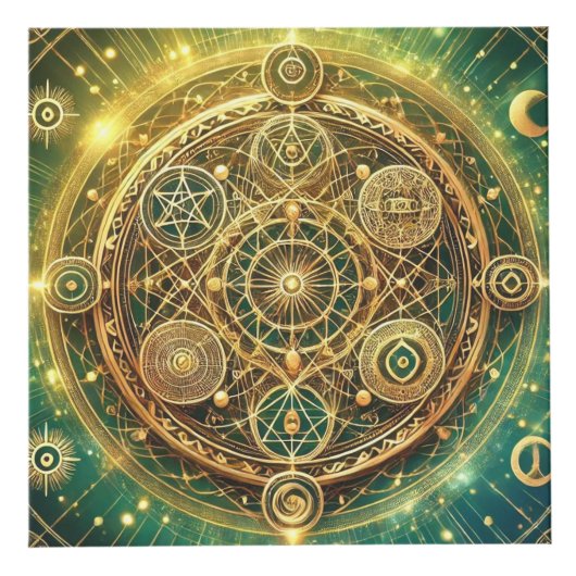 Flux de richesse de prospérité Sigil Cube (Devant)