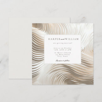 Flux d'ivoire hors blanc faire-part de mariage