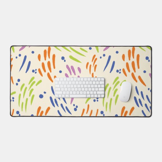 Flux en bleu, orange, violet, vert et crème (Clavier et souris)