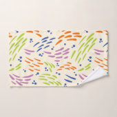 Flux en bleu, orange, violet, vert et crème (Serviette à main)