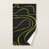 Flux et reflux 2 en noir et jaune (Serviette à main)