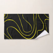 Flux et reflux 2 en noir et jaune (Serviette à main)