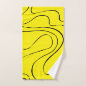 Flux et reflux 2 en noir et jaune (Serviette à main)