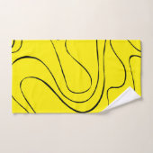 Flux et reflux 2 en noir et jaune (Serviette à main)