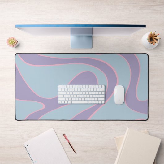 Flux et reflux 2 en rose, lilas et bleu (Bureau 1)