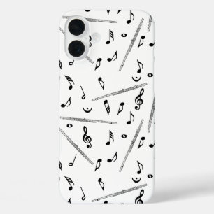 Flux Music Note Pattern iPhone 16 Plus Hoesje