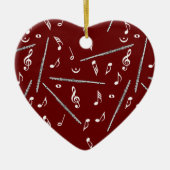 Flux Music Note Pattern Keramisch Ornament (Voorkant)