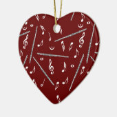 Flux Music Note Pattern Keramisch Ornament (Links)