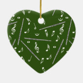 Flux Music Note Pattern Keramisch Ornament (Achterkant)