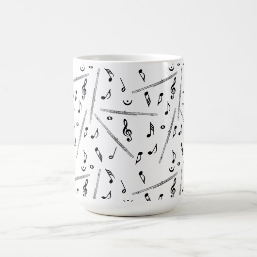 Flux Music Note Pattern Koffiemok (Center)