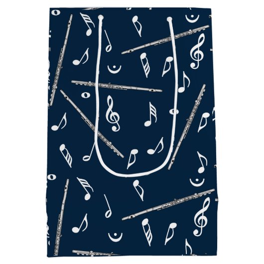 Flux Music Note Pattern Medium Cadeauzakje (Achterkant)