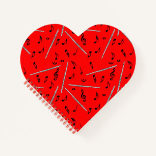 Flux Music Note Pattern Notitieboek