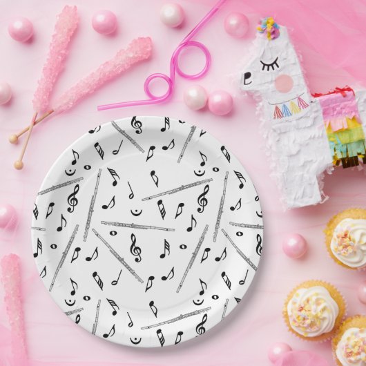Flux Music Note Pattern Papieren Bordje (Feest)