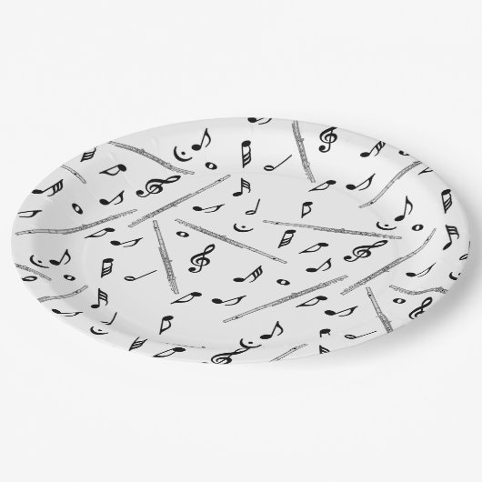 Flux Music Note Pattern Papieren Bordje (Gekanteld)