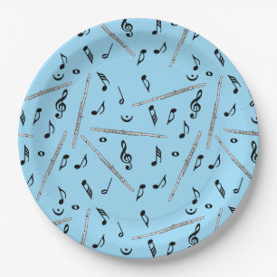 Flux Music Note Pattern Papieren Bordje
