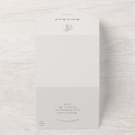 Flux sculpté Tout en un Mariage Invitation (Dehors)