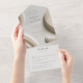 Flux sculpté Tout en un Mariage Invitation (Déchirure)