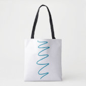 Flux Swirl Witte Canvas tas - Blauwgroen (Voorkant)
