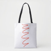 Flux Swirl Witte Canvas tas - Rood (Voorkant)