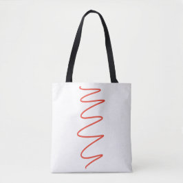 Flux Swirl Witte Canvas tas - Rood
