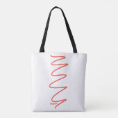Flux Swirl Witte Canvas tas - Rood (Achterkant)