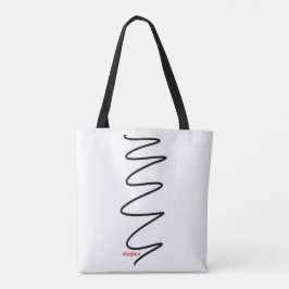 Flux Swirl Witte Canvas tas - Zwart