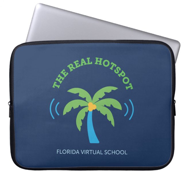 FLVS - De echte hotspot, Navy Laptop Sleeve (Voorkant)