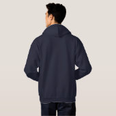FLVS-snacks. Wifi. Leer. Herhaal. Navy Hoodie (Achterkant volledig)