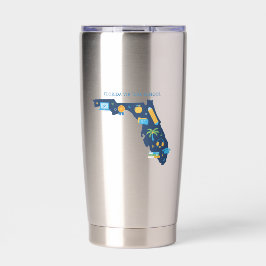 FLVS Staat Florida Tumbler Geïsoleerde Drinkbeker