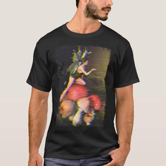 Fly Agaric Fairy Psychedelic Crazy Mind T-shirt (Voorkant)