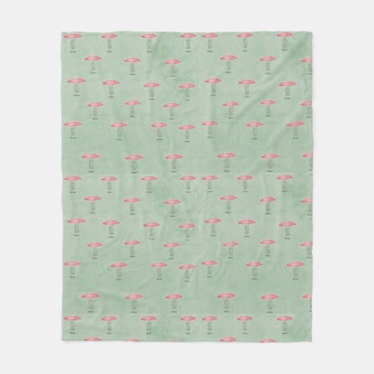Fly Agaric Fleece Deken (Voorkant)