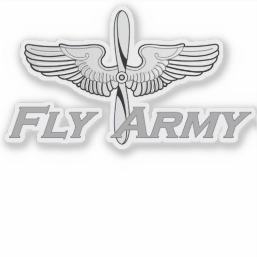 Fly Army Grey Sticker (Voorkant)