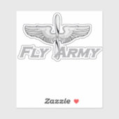 Fly Army Grey Sticker (Vel)