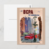 Fly BCPA aan de Schrijver van Amerika teruggezet Briefkaart (Voorkant / Achterkant)