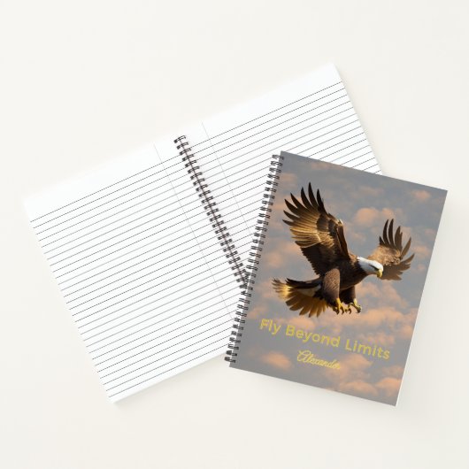 Fly Beyond Limits Eagle Notebook Notitieboek (Binnen)