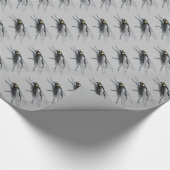 Fly Buddy grijs glanzend inpakpapier (Hoek)