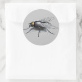 Fly Buddy grijs grote ronde stickers (Tas)
