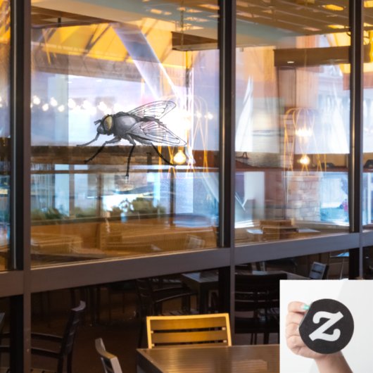 Fly Buddy see-thru raam vastklampen voorste stok Raamsticker (Restaurant Raam)