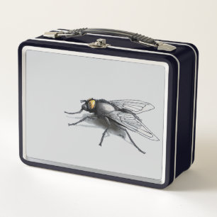 Fly Buddy zwarte en grijze lunchbox