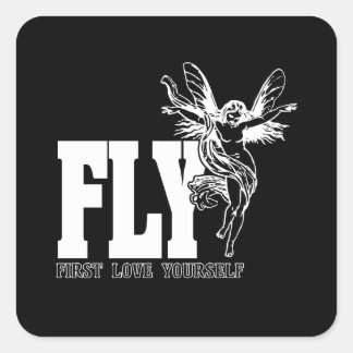 FLY - Eerste liefde voor jezelf Vierkante Sticker