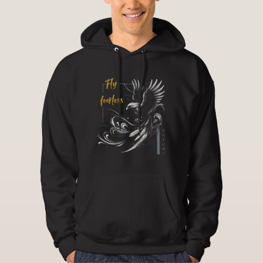 Fly Fearless - Majestic Eagle Art Hoodie (Voorkant)