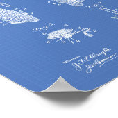 Fly Fish Hook 1909 Patent Art Blueprint Poster (Hoek)