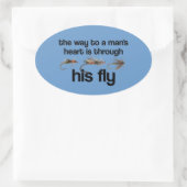 Fly Fish Man hart Sticker (Tas)