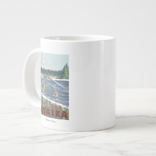 Fly Fisherman - Cordova, Alaska Grote Koffiekop