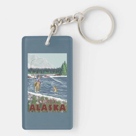 Fly Fisherman - Curry, Alaska Sleutelhanger (achterkant)