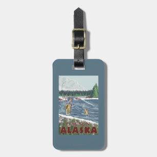 Fly Fisherman - Dawson, Alaska Bagagelabel